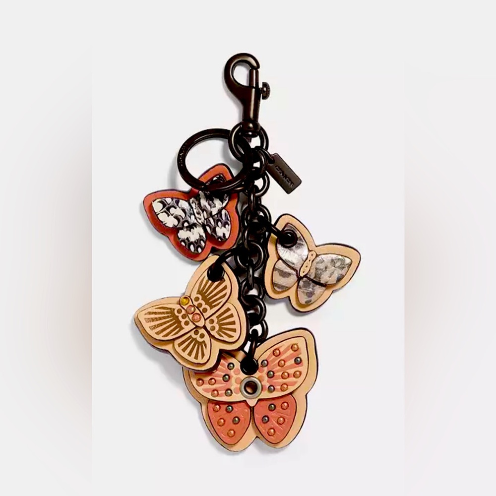 Coach Butterfly cluster bag charm